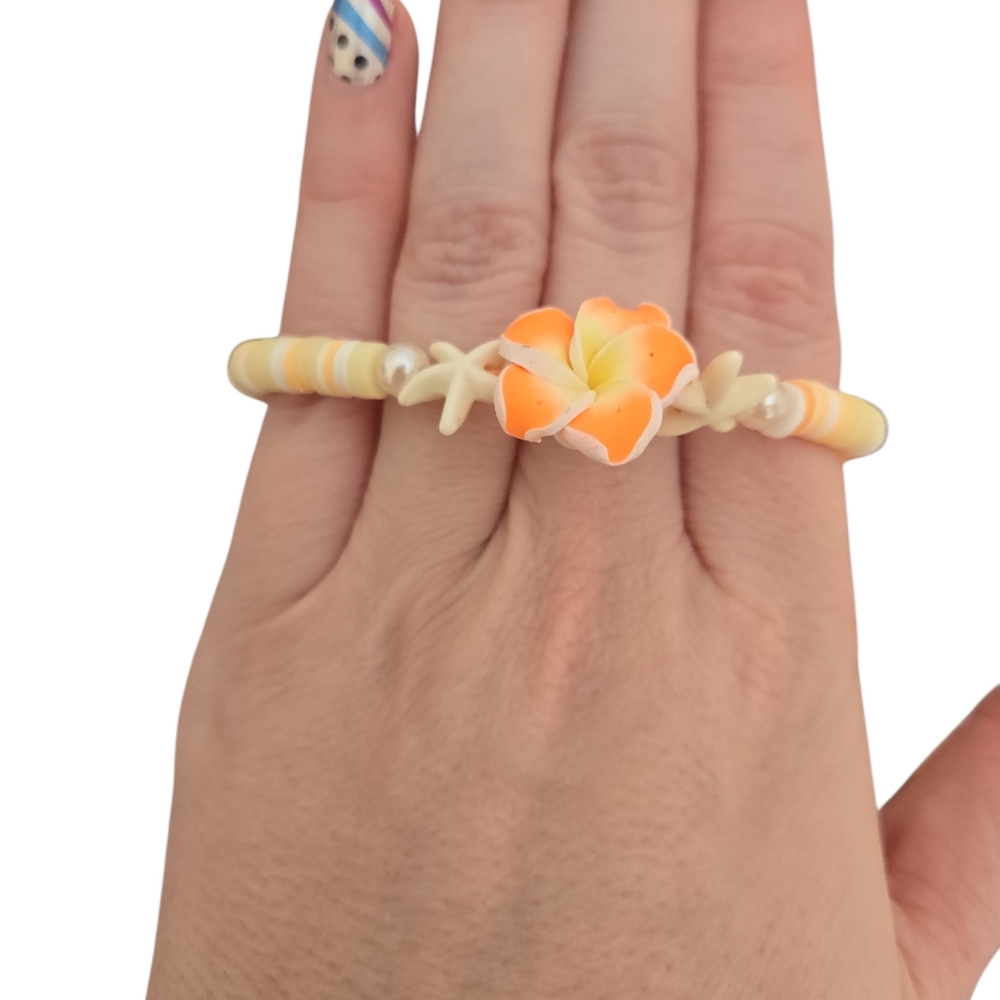 Handcrafted Flower Bead Bracelet | Cute Kawaii Star Charm Jewelry 124